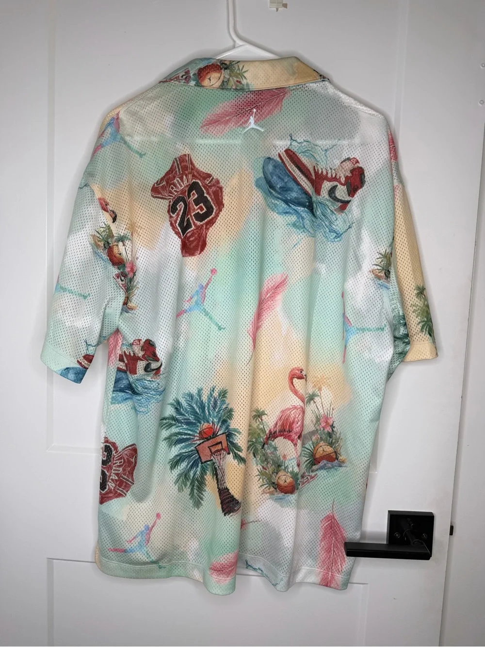 Jordan Men’s Pastel Flamingo Print Button-Up Shirt